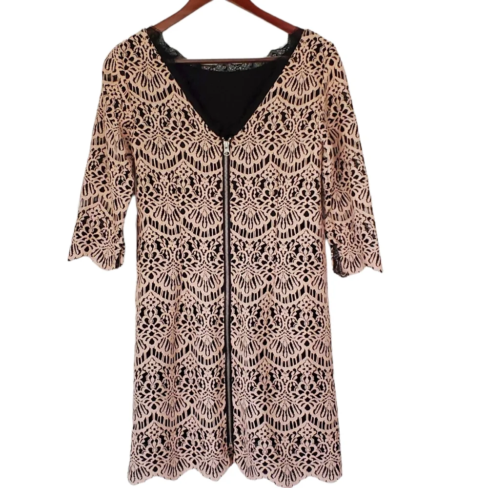 Chelsea28 Sz XXS 3/4 Sleeve Lace Cocktail Dress - Picture 3 of 8